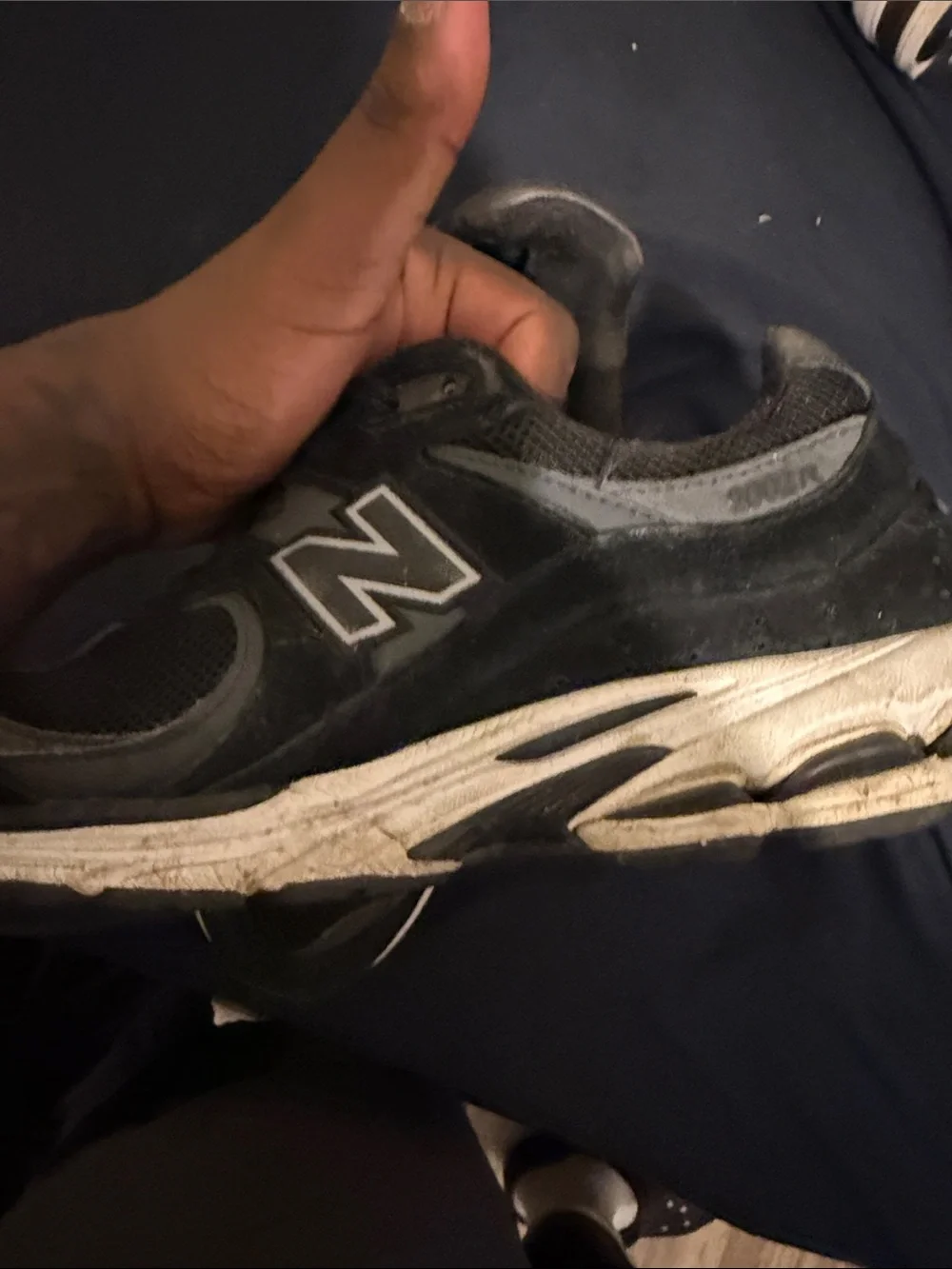 New Balance Men's Black and Gray Athletic Sneakers